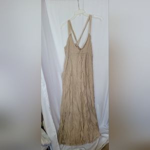 FREE PEOPLE taupe/tan maxi stretch